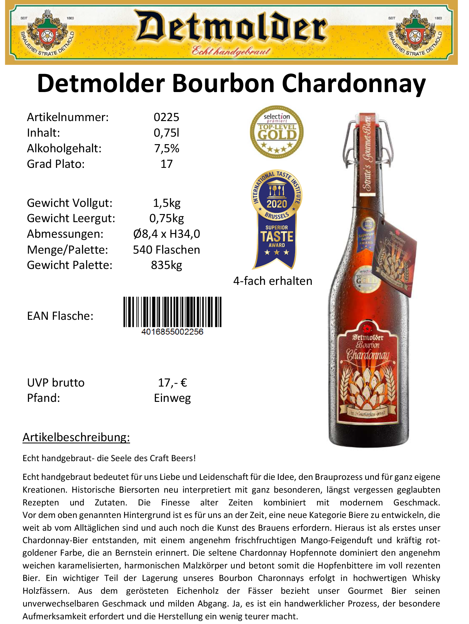 Artikelpass - Detmolder Bourbon Chardonnay-image